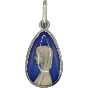 Médaille Vierge Bleu en Argent