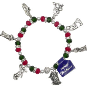 Bracelet Noël Élastique en Cristal