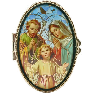 Pilulier Boîte Métal Sainte Famille